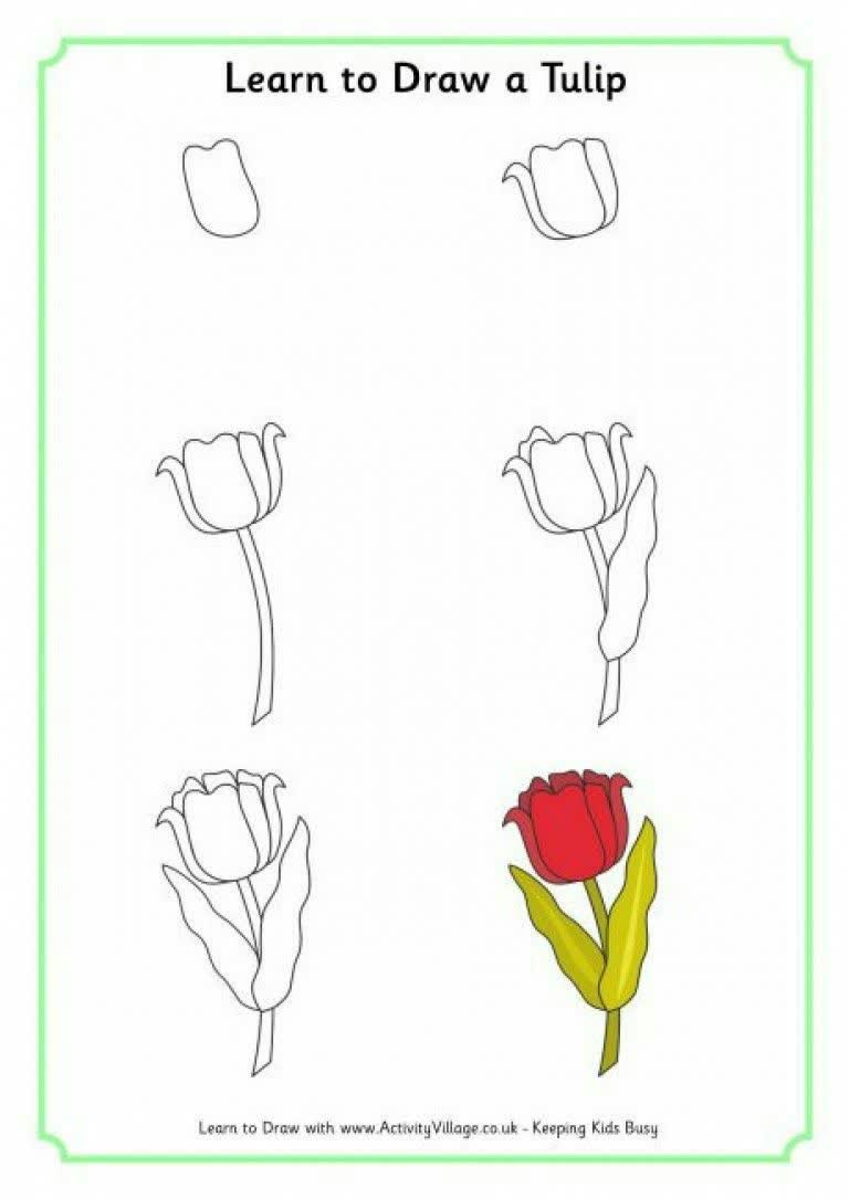 آموزش نقاشی گل رز