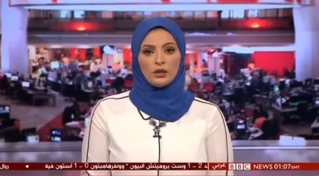 محجبه بودن گوینده بی بی سی عربی